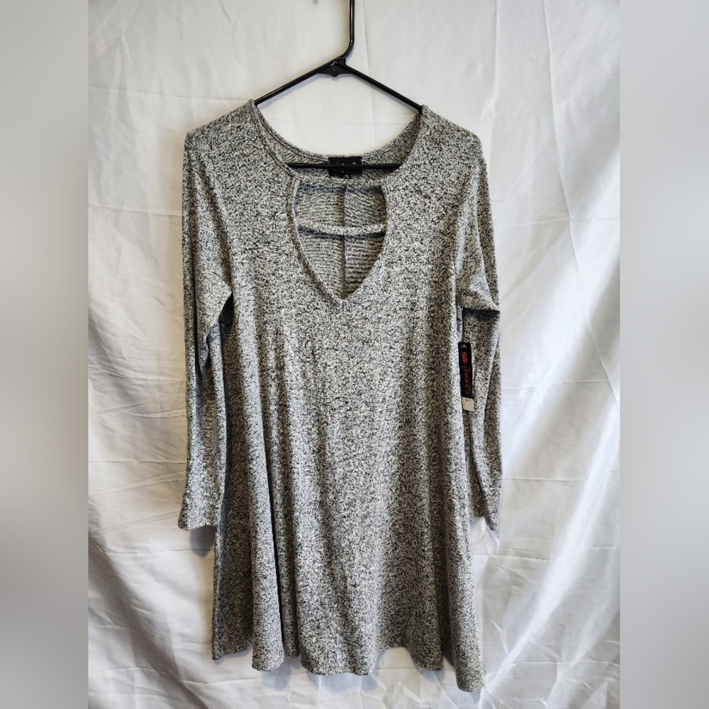 NWT Poof! Gray Sweater Dress